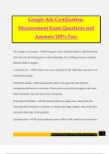 Google Ads Certification- Measurement Exam Questions and Answers 100% Pass