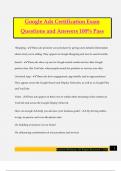 Google Ads Certification Exam Questions and Answers 100% Pass