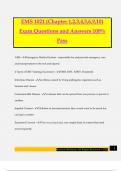 EMS 1021 (Chapter 1,2,3,4,5,6,9,10) Exam Questions and Answers 100% Pass