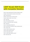  LSAT Vocab 2025 Exam with Complete Solution