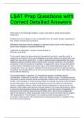 LSAT Prep Questions with Correct Detailed Answers 