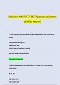 Medication Aide State Test Exam 2024/2025 Questions with verified Answers Grade A+.