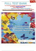                                  FULL TEST BANK For Varcarolis' Foundations of Psychiatric-Mental Health Nursing  9th Edition by Margaret Jordan Halter   Latest Update Graded A+     