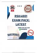 RSK4801 EXAM PACK 2025 {LATEST}