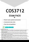 COS3712 EXAM PACK 2025 - DISTINCTION GUARANTEED