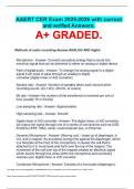 AAERT CER Exam 2025-2026 with correct and verified Answers. A+ GRADED.