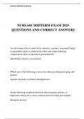 NURS 601 MIDTERM EXAM 2025  QUESTIONS AND CORRECT ANSWERS