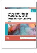 TEST BANK For Introduction to Maternity and Pediatric Nursing 9th Edition BY Gloria Leifer |Complete Chapters 1 - 34 //Newest Version