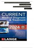 TEST BANK FOR CURRENT MEDICAL DIAGNOSIS AND TREATMENT 2023/2024 62ND EDITION BY BY MAXINE PAPADAKIS