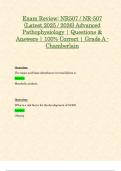 Exam Review: NR507 / NR-507 (Latest 2025 / 2026) Advanced Pathophysiology | Questions & Answers | 100% Correct | Grade A - Chamberlain