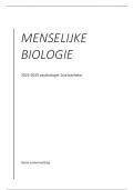 Samenvatting -  Menselijke biologie en ziekteleer