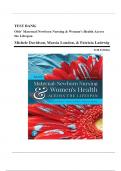 Test Bank For Olds' Maternal-Newborn Nursing & Women's Health Across the Lifespan 11th Edition by Michele C. Davidson; Marcia London; Patricia Ladewig 9780135206881 (Complete 36 Chapters)