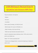 CMN 568 Exam 2- Physical Exam #1 Questions and Answers 100% Pass