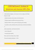 CMN 568 Exam 3- Asthma #1 Questions and Answers 100% Pass