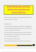 FLHD 2400 Marriage and Family Relations Exam Questions and Answers 100% Pass