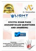 CIV3701 EXAM PACK {DETAILED QUESTIONS AND ANSWERS}