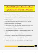 HCS 212 Chapter 1 Test Bank Exam Questions and Answers 100% Pass