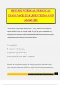 HESI RN MEDICAL SURGICAL EXAM PACK 2024 QUESTIONS AND ANSWERS