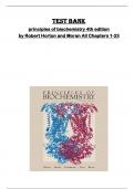 Test bank  for principles of biochemistry 4th edition  by Robert Horton and Moran All Chapters 1-23