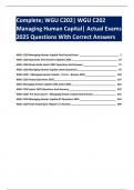 Complete; WGU C202| WGU C202 Managing Human Capital| Actual Exams 2025 Questions With Correct Answers 