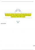 Test Bank for Abram's clinical drug therapy rationales for nursing practice 12th edition Geralyn Frandsen(complete guide)latest 2025.with verified 100 answers.All Chapters .Latest Update.