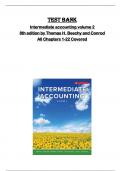 Test bank  for Intermediate accounting volume 2  8th edition by Thomas H. Beechy and Conrod  All Chapters 1-22 Covered