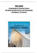 Test bank  for Fundamentals of Corporate Finance  5th Edition by Robert Parrino and Thomas Bates  All Chapters 1-21 Covered