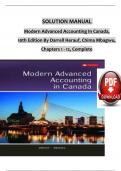 SOLUTION MANUAL FOR Modern Advanced Accounting In Canada, 10th Edition By Darrell Herauf, Chima Mbagwu, Chapters 1 - 12, Complete