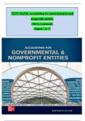 Test Bank For Accounting for Governmental and Nonprofit Entities 19th Jacqueline L Reck, Chapter 1 to 17 fully covered ISBN:9781260809954 /GET IT 100% ACCURATE!(Graded A+)