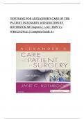 Test Bank - Alexander's Care of the Patient in Surgery, 16th Edition (Rothrock, 2023), Chapter 1-29 | All Chapters