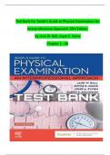 Test Bank For Seidel's Guide to Physical Examination An  Interprofessional Approach 10th Edition  by Jane W. Ball, Joyce E. Dains  Chapter 1 - 26