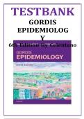 Test Bank For Gordis Epidemiology 6th Edition By David D Celentano; Moyses Szklo Isbn No: 9780323552295 Chapter 1-20 ||Complete A+ Guide