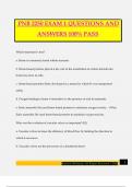 PNB 2250 EXAM 1 QUESTIONS AND ANSWERS 100% PASS