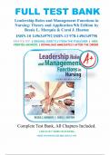 Test Bank for Leadership Roles and Management Functions in Nursing 9th Edition by Bessie L Marquis & Carol Huston