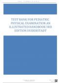 Test Bank For Pediatric Physical Examination An Illustrated Handbook 3rd Edition by Karen G. Duderstadt 9780323476508 Chapter 1-20 Complete Guide