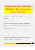 Community Interpreter Training IV - NCIHC Study Exam Questions and Answers 100% Pass