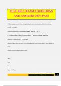 PHSC BRCC EXAM 1 QUESTIONS AND ANSWERS 100% PASS