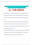 Adobe Photoshop CC Test Prep question and 100% correct and verified answers 2025-2026. A+ GRADED.