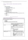 Wills and Administration Detailed Notes SQE1 FLK2