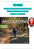 TEST BANK  Financial Accounting Tools For Business Decision  Making, 10th Edition, Paul D. Kimmel,  Chapters 1 – 13, Complete