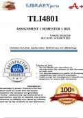 TLI4801 Assignment 1 (COMPLETE QUESTIONS & ANSWERS) Semester 1 2025 (835330) - DUE 14 March 2025