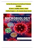 TEST BANK For Microbiology for the Healthcare Professional, 3rd Edition By Karin C. VanMeter, Robert J. Hubert | Verified Chapters 1 - 25 | Complete Newest Version