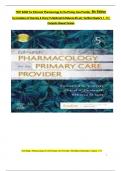 TEST BANK For Edmunds' Pharmacology for the Primary Care Provider, 5th Edition by Constance Visovsky, Verified Chapters 1 - 73, Complete Newest Version