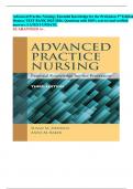 Advanced Practice Nursing; Essential Knowledge for the Profession 3rd Edition Denisco TEST BANK 2025-2026. Questions with 100% correct and verified answers. LATEST UPDATE. GUARANTEED A+.