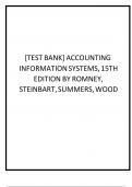 Test Bank for Accounting Information Systems 15th Edition Marshall B. Romney, Paul J. Steinbart.