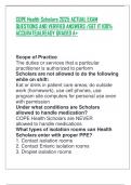 COPE Health Scholars 2025 ACTUAL EXAM  QUESTIONS AND VERIFIED ANSWERS /GET IT 100%  ACCURATE|ALREADY GRADED A+ Scope of Practice The duties or services that a particular practitioner is authorized to perform