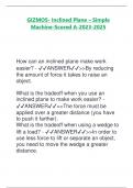 GIZMOS- Inclined Plane – Simple  Machine-Scored A-2023-2025 How can an inclined plane make work  easier? - ANSWER>>By reducing  the amount of force it takes to raise an  object.