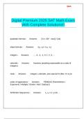 Digital Premium 2025 SAT Math Exam With Complete Solutions!!