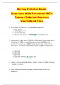 Barney Fletcher Exam  Questions With Reviewed 100%  Correct Detailed Answers  Guaranteed Pass 