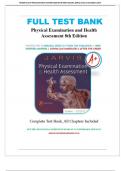 Test Bank for Jarvis' Physical Examination and Health Assessment, 8th Edition (Saunders, 2019) by Carolyn, Isbn no; 9780323510806, all 32 Chapters Covered (NEWEST 2025)